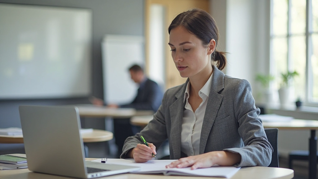 Nederlandse klaslokaal met leerboeken en lesmateriaal op bureau