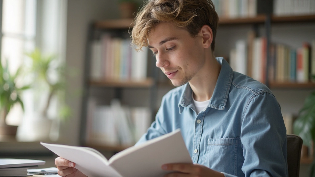 Beginner Nederlands student met leermaterialen en welkomstgids